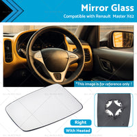 Right Mirror Glass Suitable for Renault Master X62 2010-2019 Heated Convex base