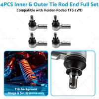 4PCS Inner  and  Outer Tie Rod End Full Set Suitable for Holden Rodeo TFS 4WD 89-03