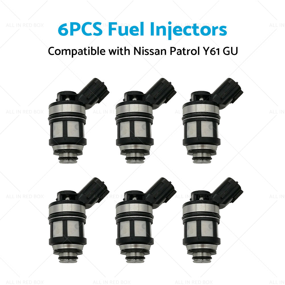 6PCS Fuel Injectors Suitable for Nissan Patrol GU Y61 4. 5L 1997-2001 16600-38Y10