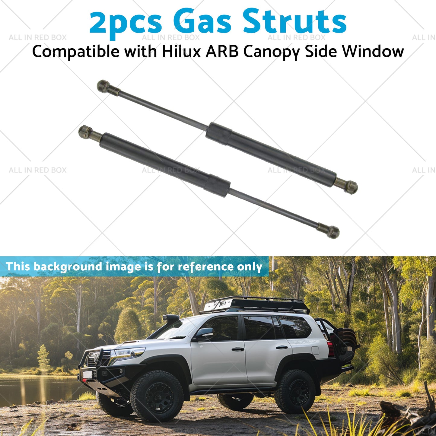 2pcs Gas Struts Suitable for Hilux ARB Canopy Side Window 285mm 007115 6603030