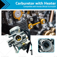 Motorcycle Carburetor with Heater Suitable for Honda CB125E CB125 E GLH125SH AU