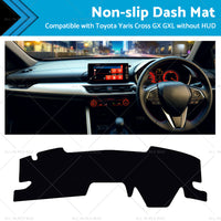 Black Non-Slip Dash Mat Cover Suitable For Toyota Yaris Cross GX GXL 5 2020-2022