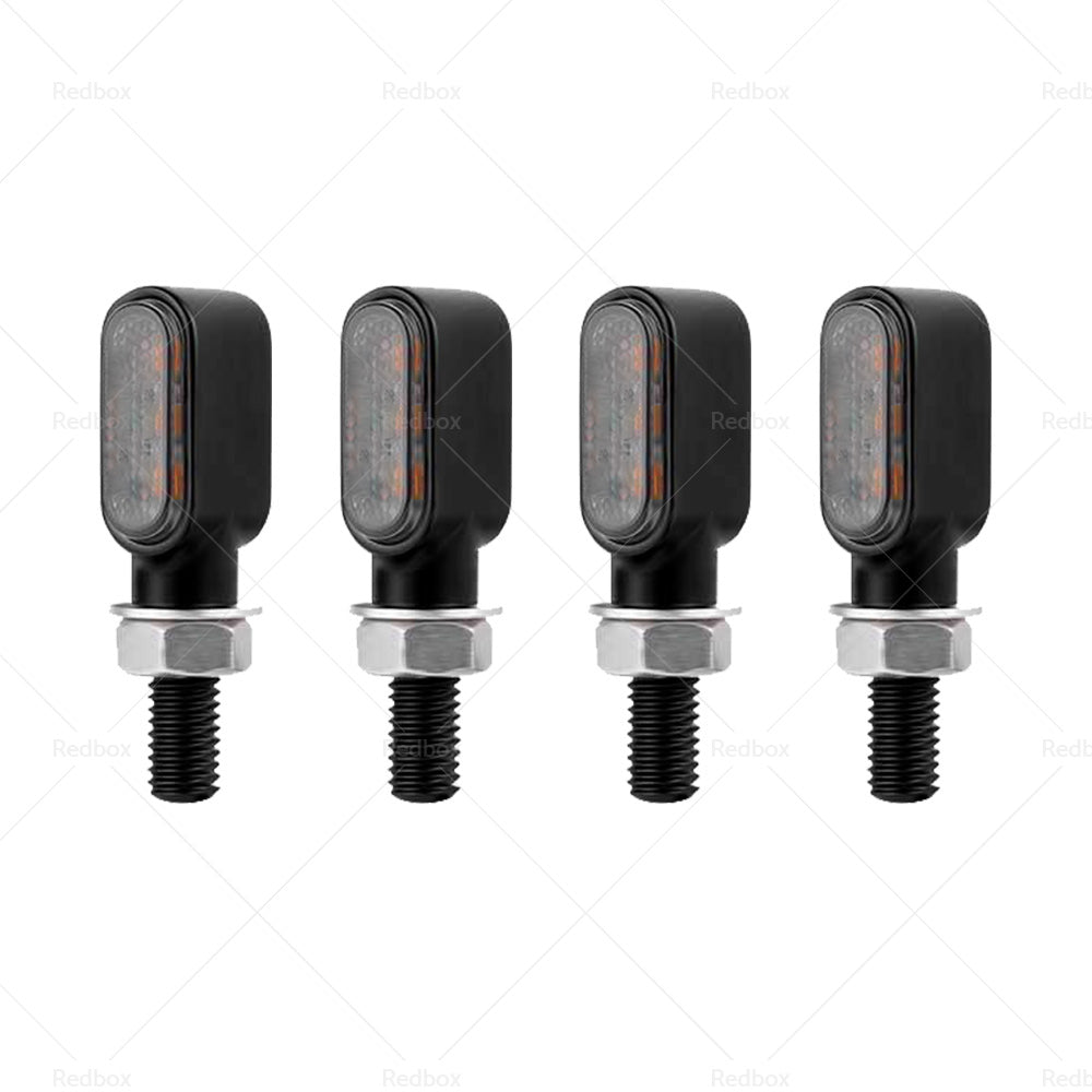 4x Motorcycle Indicators Turn Signal Blinkers Amber Mini LED Light Universal AU