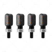 4x Motorcycle Indicators Turn Signal Blinkers Amber Mini LED Light Universal AU