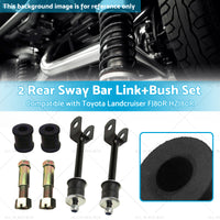 2 Rear Sway Bar Link+Bush Kit Suitablefor Toyota Landcruiser FJ80R HZJ80R HDJ80R