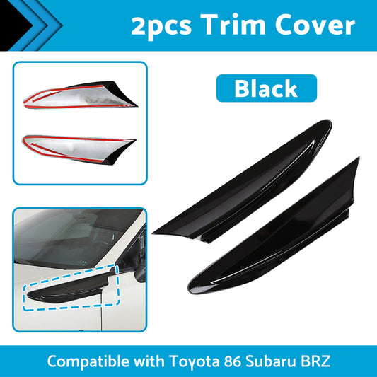 Black Car Side Fender Fin Vent Trim Suitable For Toyota 86 Subaru BRZ 2012-2020