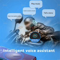 Bluetooth-5. 0 Wireless Motorcycle Helmet Headset Intercom Motorbike Headphone