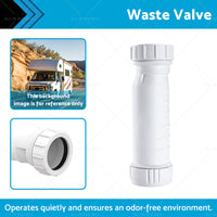 Waterless Self Sealing Waste Valve Inline Trap Bath Basin Caravan RV