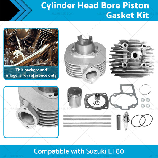 Cylinder Head Bore Piston Gasket Kit Suitable for 87-06 Suzuki Quadsport LT80