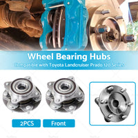 2PCS Front Wheel Bearing Hubs Suitable For Toyota Landcruiser Prado 120 Series