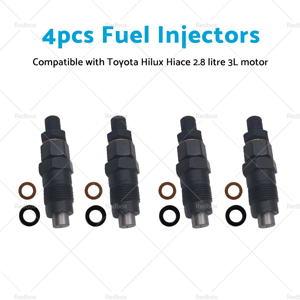 4X Diesel Fuel Injectors Suitable For Toyota Hilux Hiace 2. 8 litre 3L 1989-2000