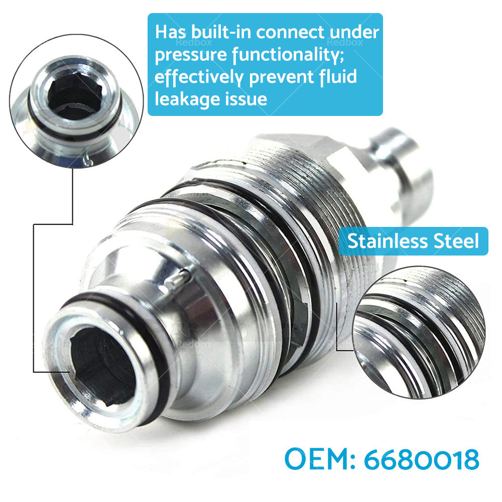 For Bobcat Male  and  Female Hydraulic Flat Face Quick Coupler 46mm 1 13 or 16 inch  thread