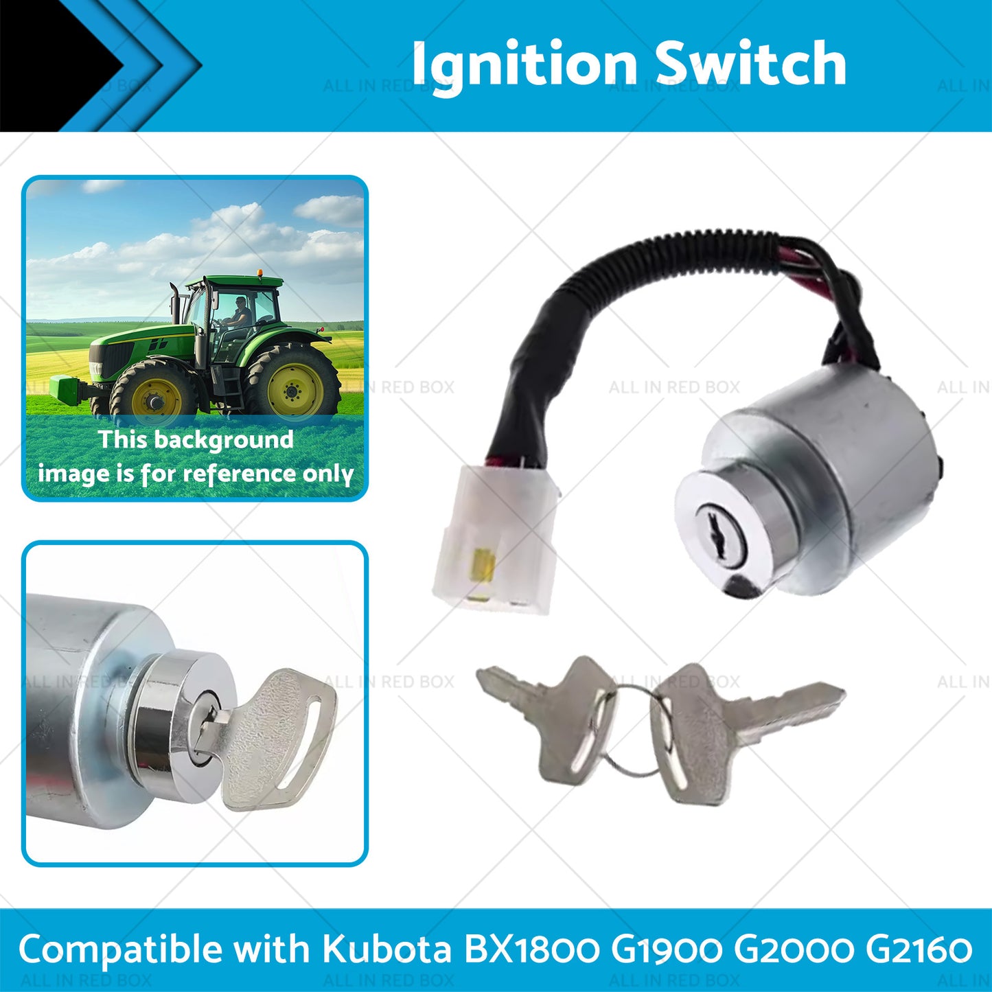 {{ Ignition Switch 66101-55200 Suitable for Kubota BX1800 G1900 G2000 66101-55200 }} - Buy Car Parts Online at {{ Kaka Auto Parts }}.