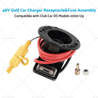 48V Golf Car Charger Receptacle and Fuse Assembly Suitable for Club Car DS 2000-Up