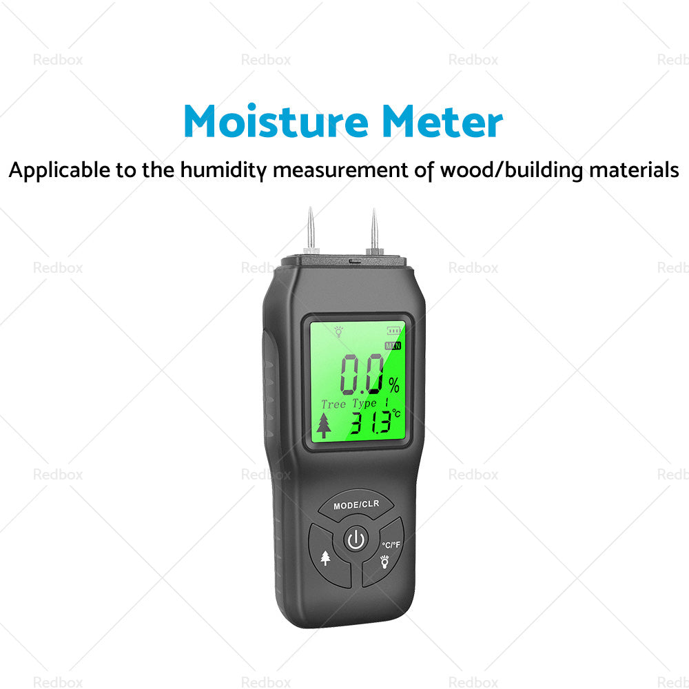 2-Pin Digital LCD Moisture Meter Damp Detector Wood Humidity CaravanTester Tool