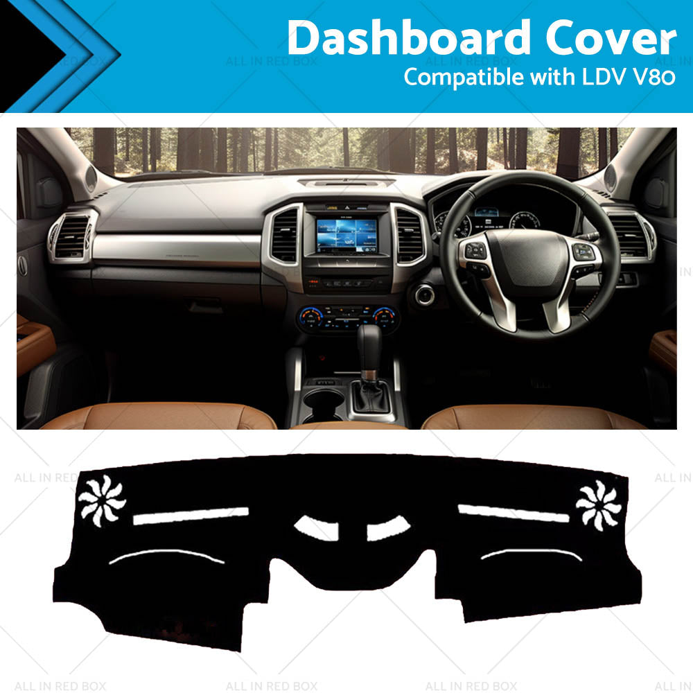 Non-Slip Dash Mat Suitable for  LDV V80 2013-2023 Dashboard Cover Black AU