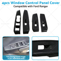 Suitable For Ford Ranger Carbon Car Window Control Panel Switch Cover 4pcs