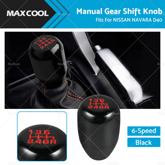 6 Speed Car Manual Gear Shift Knob Black Fits For NISSAN NAVARA D40 2004-2015