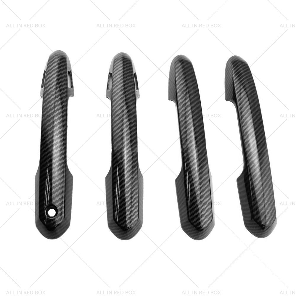 Carbon Fiber Door Handle Cover  Surrounds For Toyota RAV4 Hybrid Edge 2019-2023