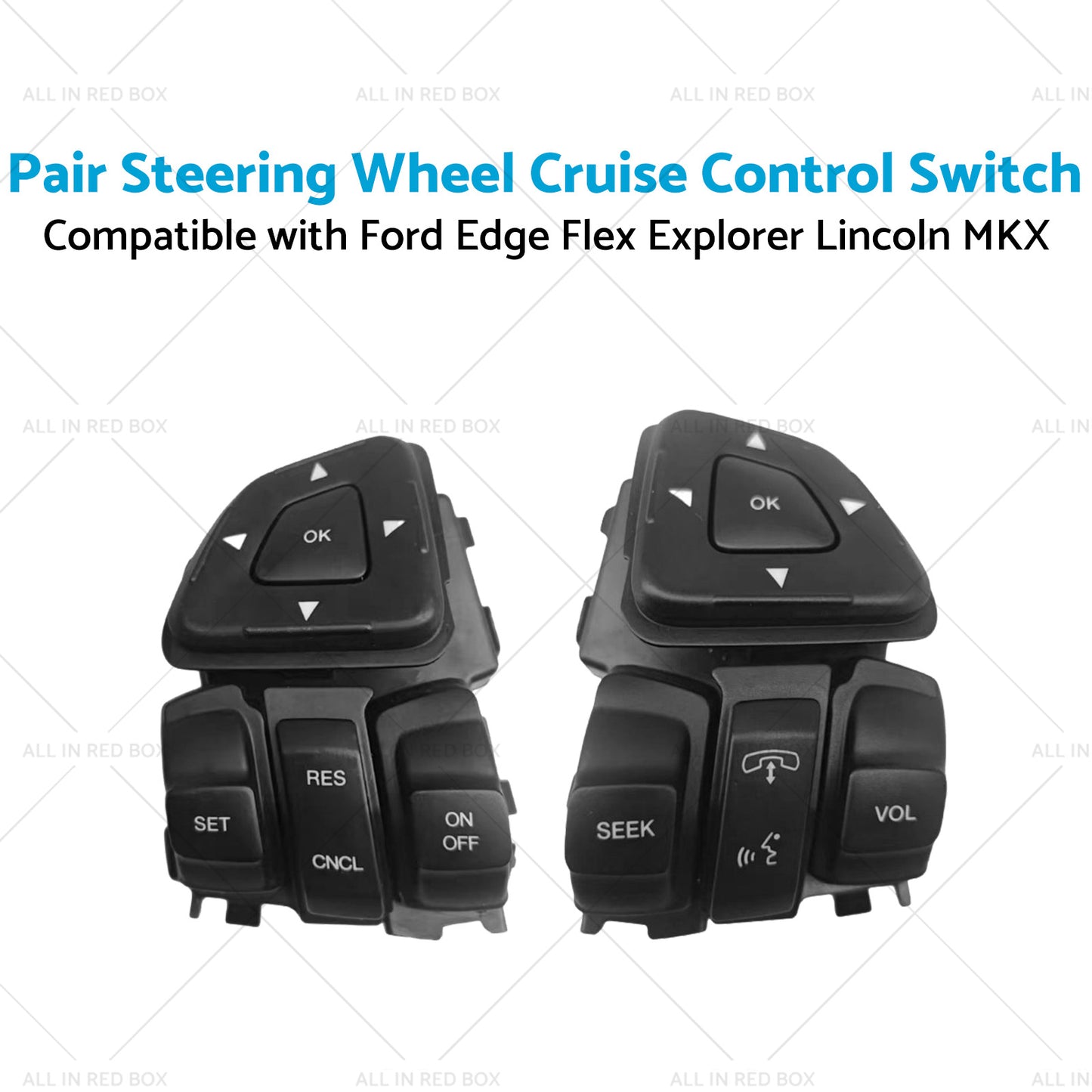 Pair Steering Wheel Cruise Control Switch Suitable for Ford Explorer Lincoln MKX