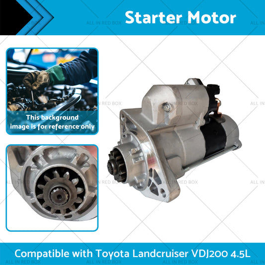 Starter Motor Suitablefor Toyota Landcruiser VDJ200 4. 5L V8 Diesel 07-14 1VD-FTV