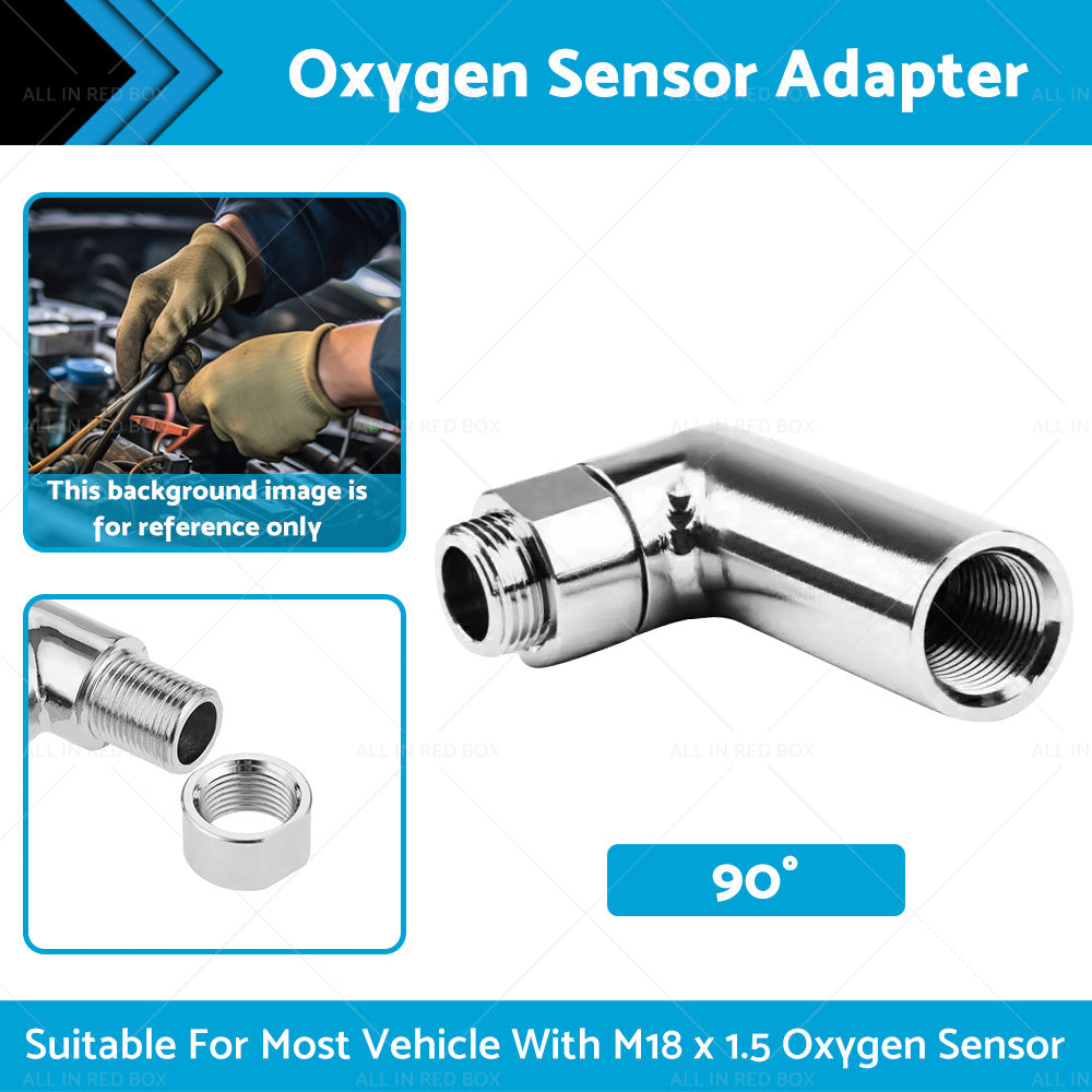 O2 Oxygen Sensor Extender Angled Spacer Adapter M18 x 1. 5 90 Degree Bung Pipe